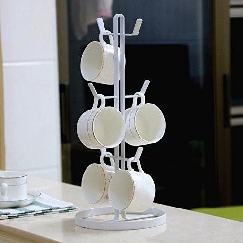 Cup Holder Drain Rack Round Bottom Mug Rack 17x17x39 cm - Decorlay