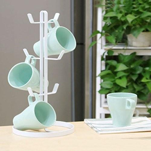 Cup Holder Drain Rack Round Bottom Mug Rack 17x17x39 cm - Decorlay