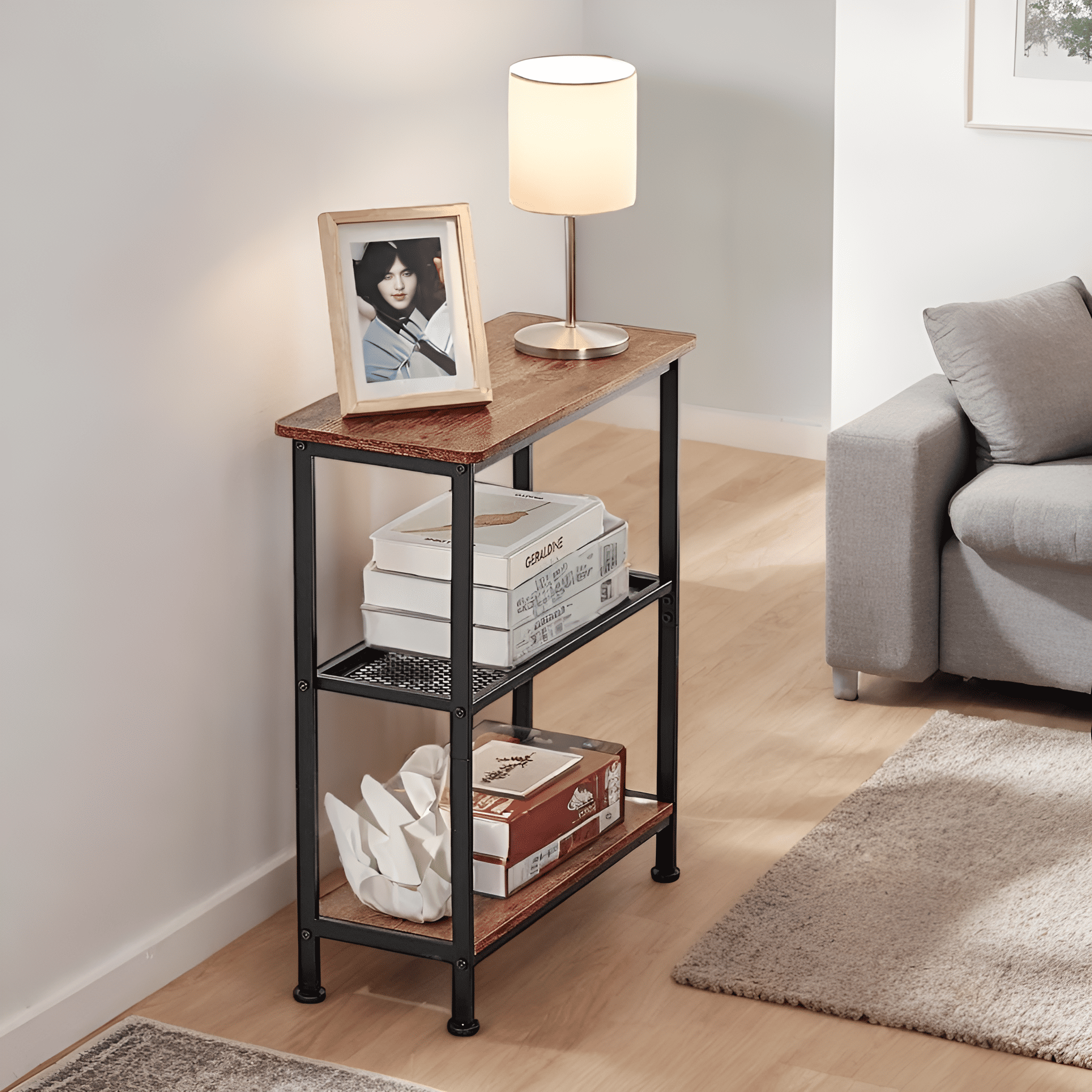 End Table With Shelves