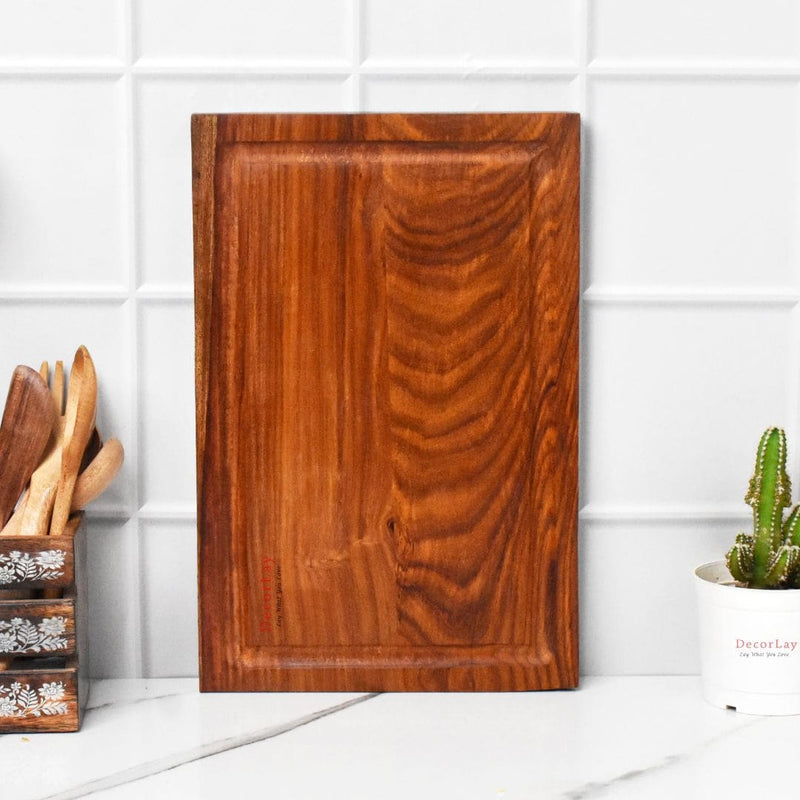Wooden Chopping, Cutting Board Reversible Juice Grooves