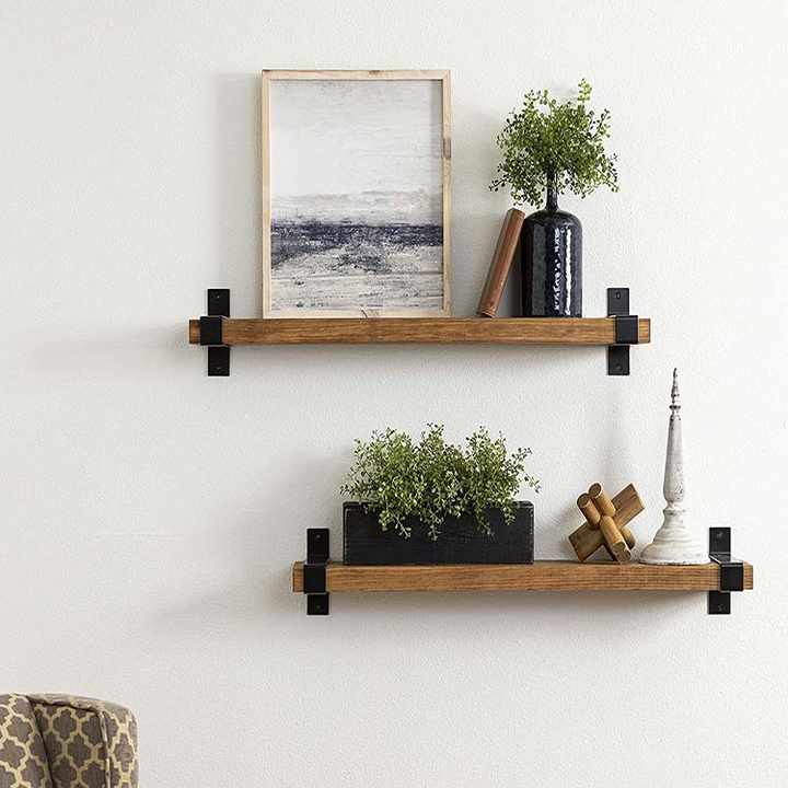 Wall Mounted Floating Shelves for Book Organizer Kitchen Accessories, Bedroom, Living Room Neatly Organized