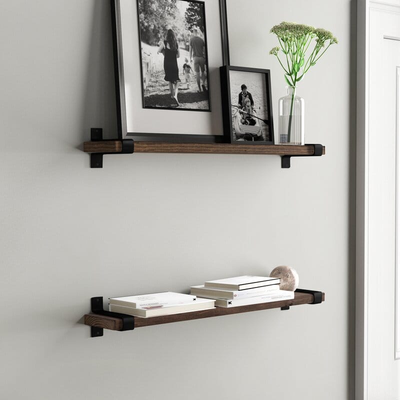 Wall Mounted Floating Shelves for Book Organizer Kitchen Accessories, Bedroom, Living Room Neatly Organized