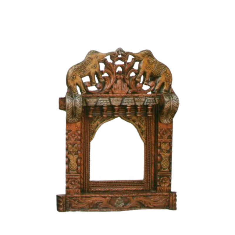 Rajasthani Traditional Wooden Handmade Jharokha Wall Shelf | Set Of 2