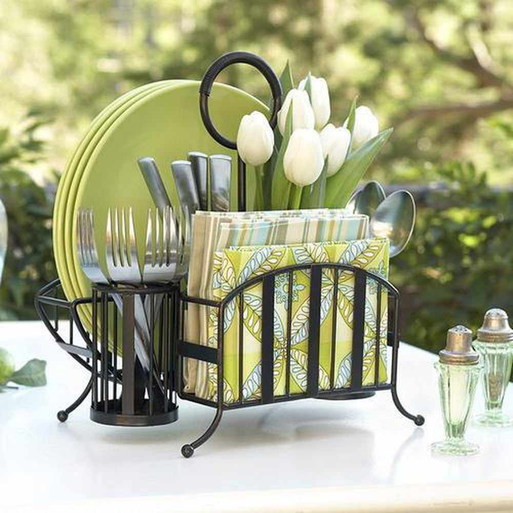 Dish Rack, Cutlery Holder Multipurpose Kitchen Storage Rack - Decorlay