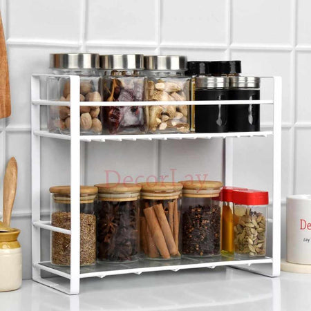 Double Decker Metal Kitchen Storage Rack - Decorlay