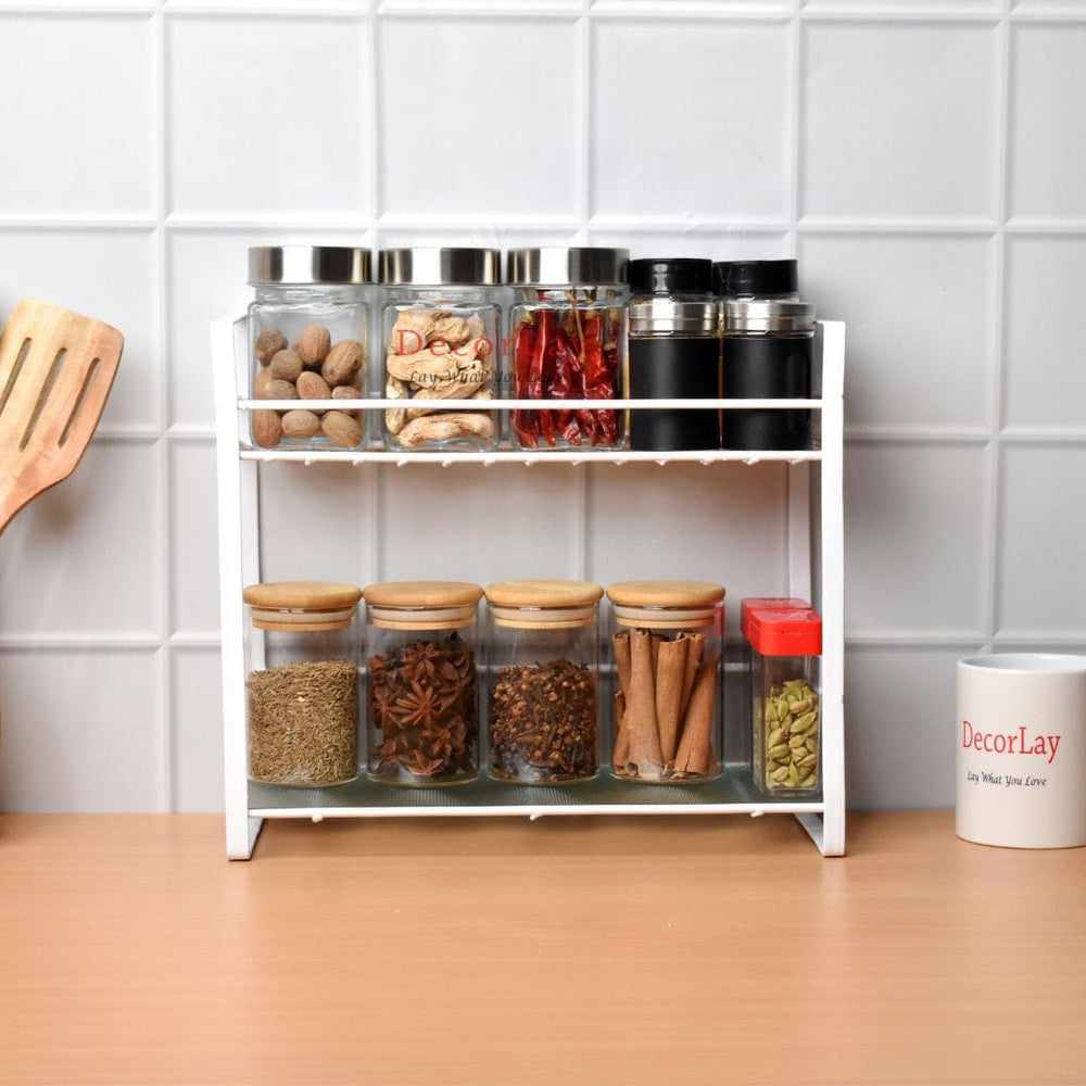 Double Decker Metal Kitchen Storage Rack - Decorlay