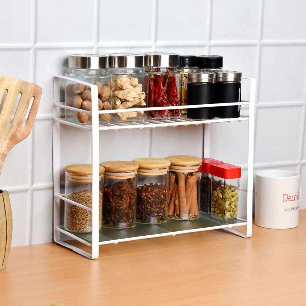 Double Decker Metal Kitchen Storage Rack - Decorlay