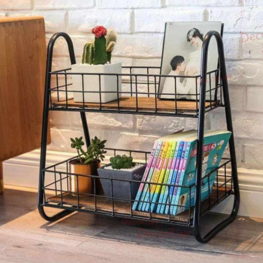 Double Decker Storage Organizer - Wenge - Decorlay