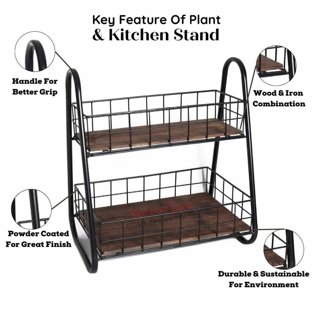 Double Decker Storage Organizer - Wenge - Decorlay