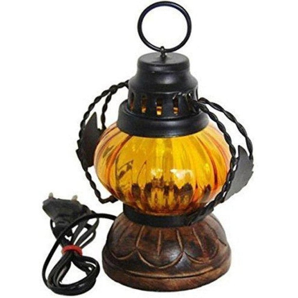 Hand carved decorative lamp and hanging lantern 14x6x6cm, - Decorlay