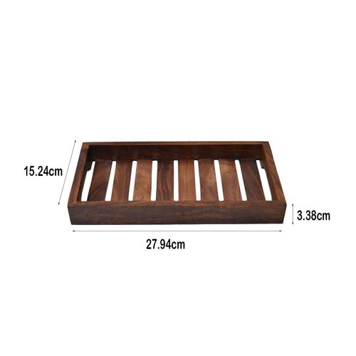 Handmade Wooden Multipurpose Serving Tray 11x6x1.5 Inches - Decorlay