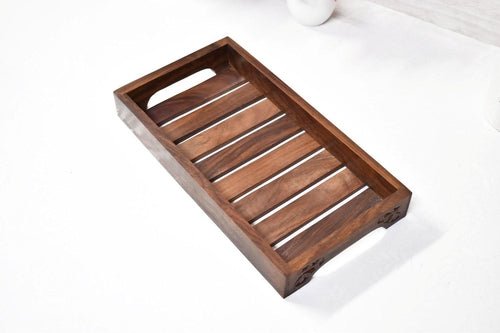 Handmade Wooden Multipurpose Serving Tray 11x6x1.5 Inches - Decorlay