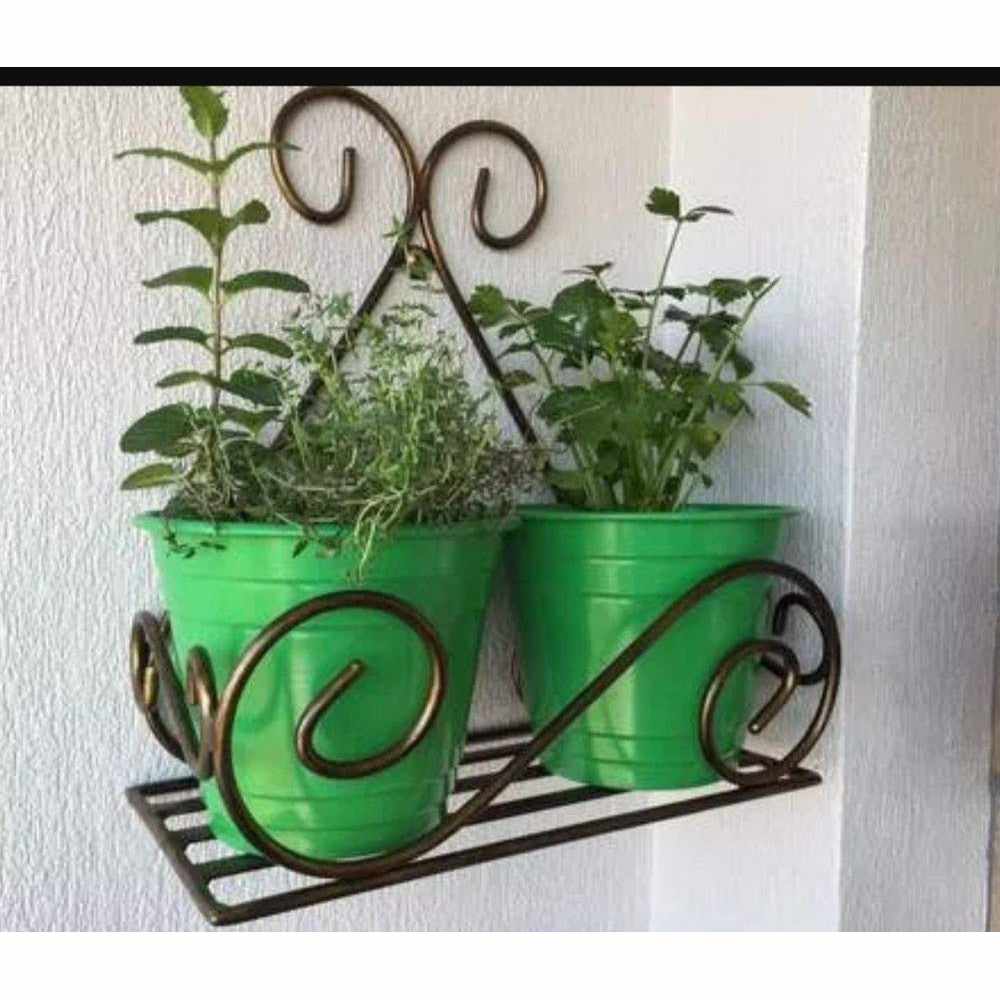 Hanging Metal Plants Holder Indoor and Outdoor Black - Decorlay