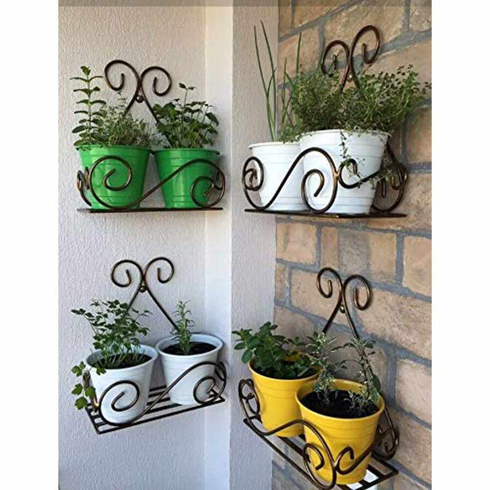 Hanging Metal Plants Holder Indoor and Outdoor Black - Decorlay