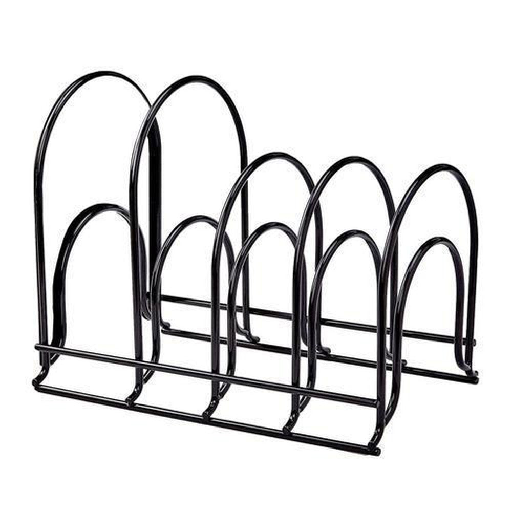 Heavy Duty Pan and Pot Organizer Verical, Horizontal Shelf| 5 Tier Rack - Decorlay