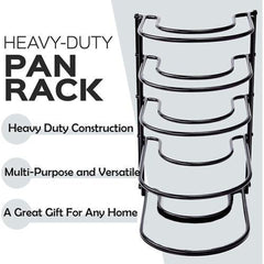 Heavy Duty Pan and Pot Organizer Verical, Horizontal Shelf| 5 Tier Rack - Decorlay