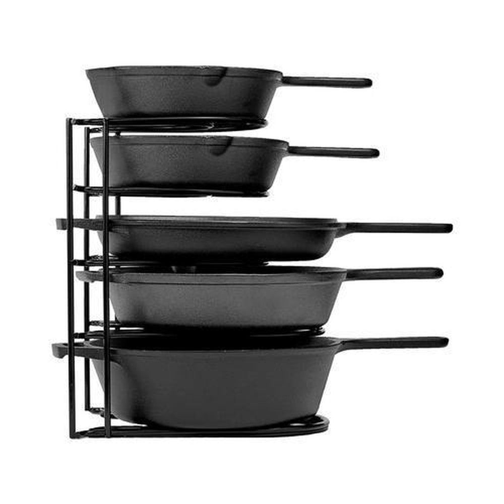 Heavy Duty Pan and Pot Organizer Verical, Horizontal Shelf| 5 Tier Rack - Decorlay