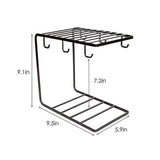 Iron Mug Holder Stand for Counter 6 Hooks Coffee Cup - Decorlay