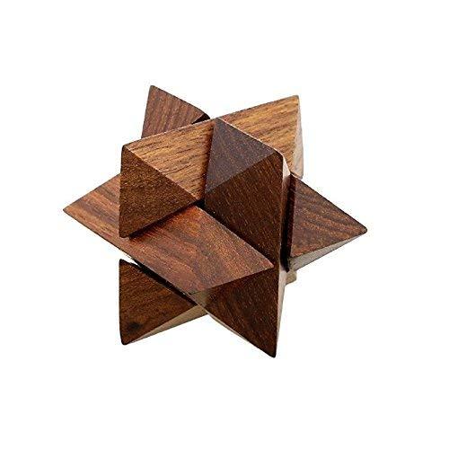 Jigsaw Wooden Brainteaser Puzzle Game for Kids 10x10x10 Cm - Decorlay