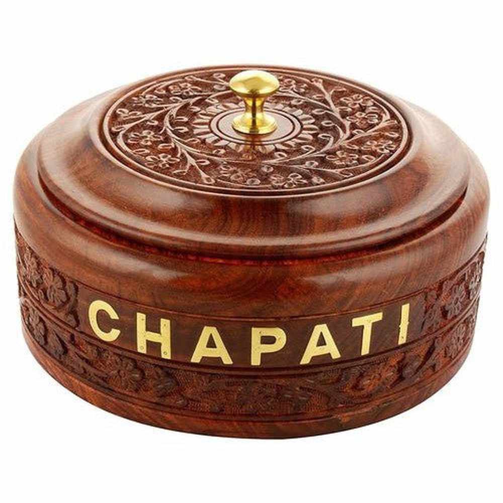 Kitchen Chapati Pot Serving Bowl with Lid for Chapatis 8X8X3 Inches - Decorlay