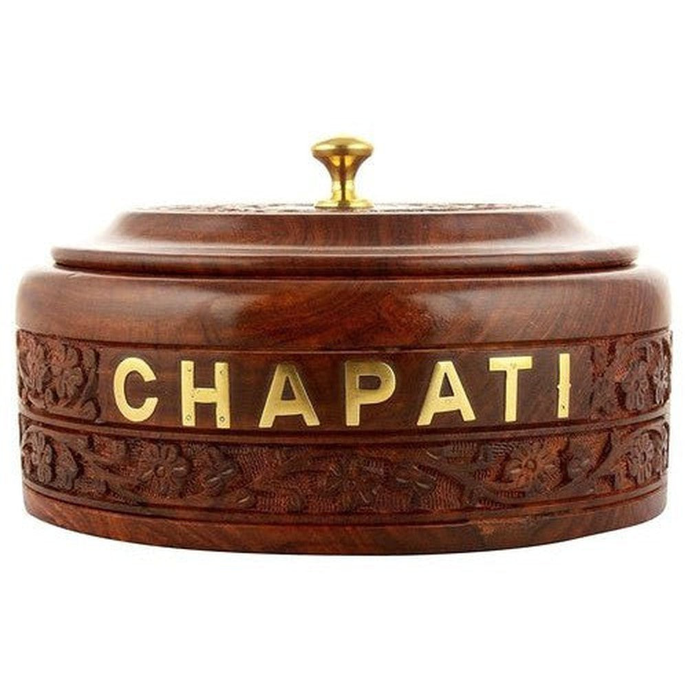 Kitchen Chapati Pot Serving Bowl with Lid for Chapatis  8X8X3 Inches