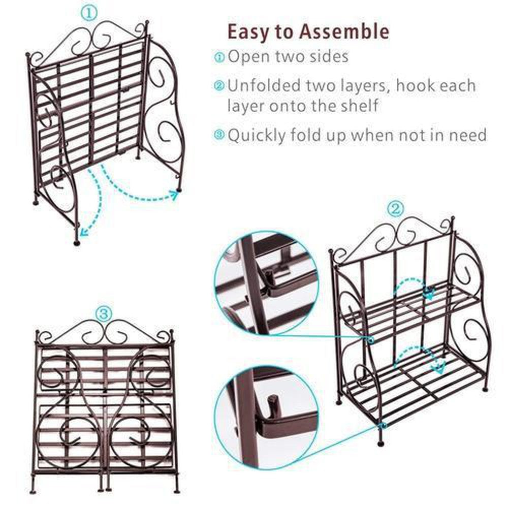 Kitchen Spice Rack, Foldable Rack For Storage Organization - Decorlay