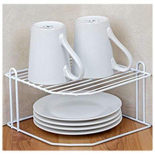 Kitchen Storage Corner Rack, Space Saving Plate Rack Organizer - Decorlay