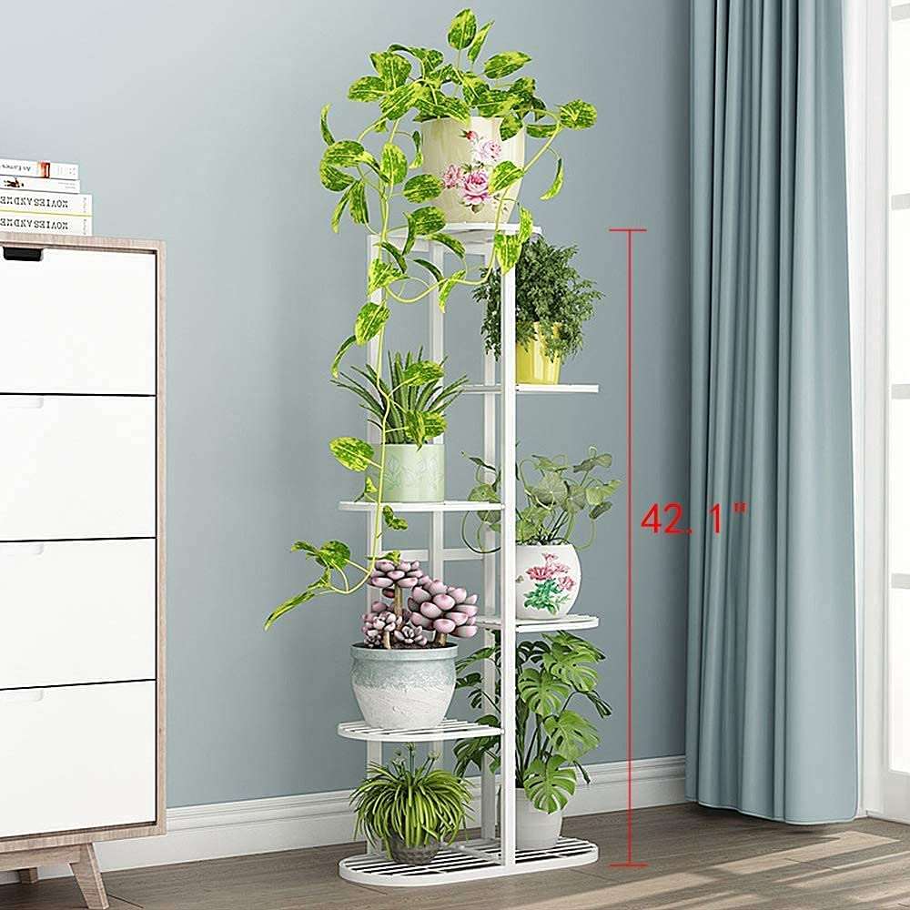 Multi-Tiered Flower Pot Stand Indoor 6 Layer Tier Flower Pot Shelf for Living Room - Decorlay