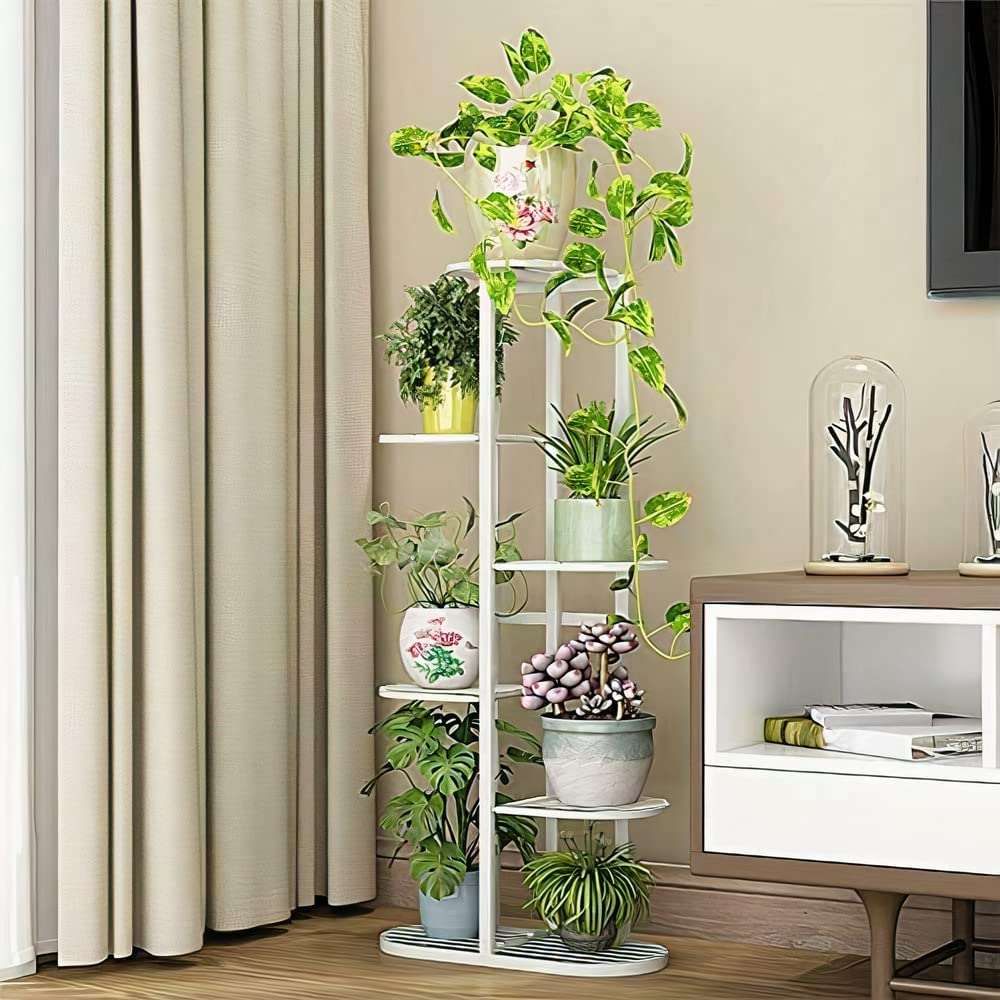 Multi-Tiered Flower Pot Stand Indoor 6 Layer Tier Flower Pot Shelf for Living Room - Decorlay