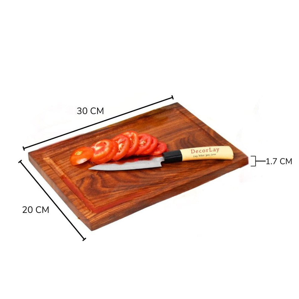 Premium Wood Chopping, Cutting Board With Reversible Juice Grooves - Decorlay