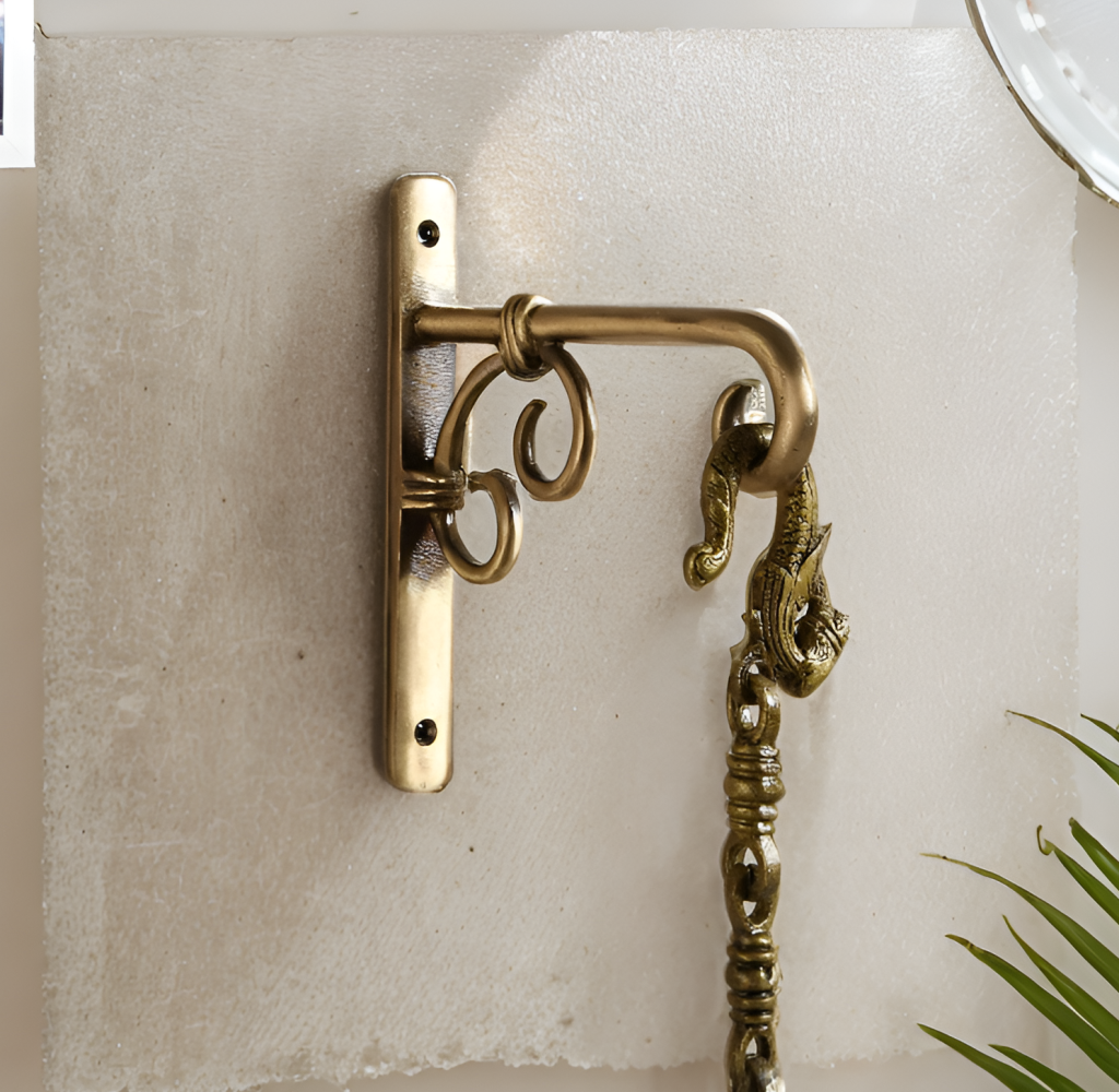 Golden Wall Lantern & Planters Lanterns Diya Hanger