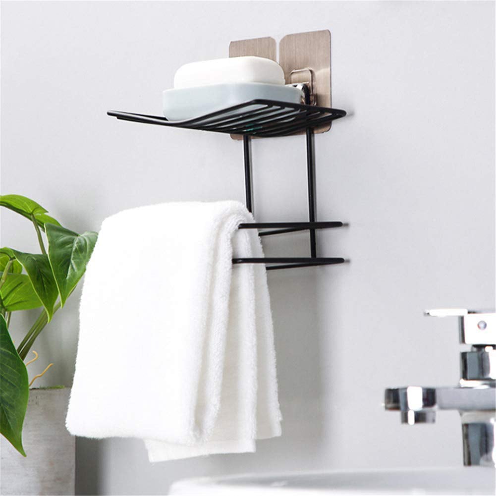 Self Adhesive Bathroom Shelf Tissue Roll Holder with Mobile Phone Storage - Decorlay