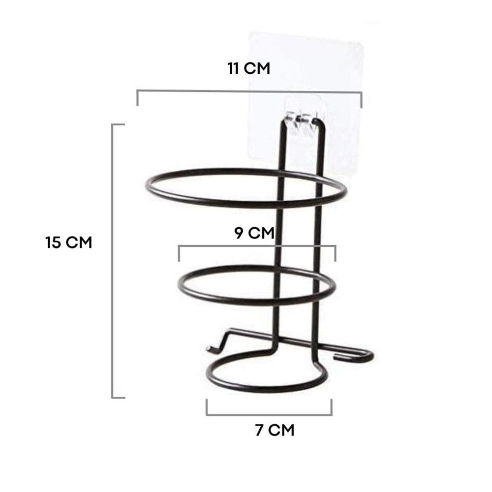 Self Adhesive Hair Dryer Holder, Bathroom Rack, Wall-Mounted - Decorlay