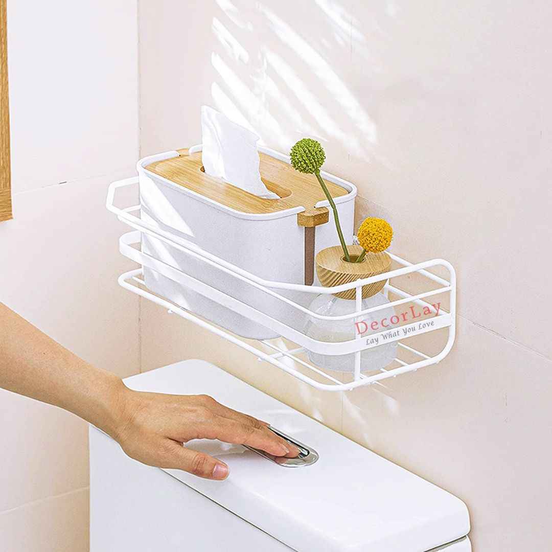 Self Adhesive Multipurpose Shelf, Kitchen, Toiletries, Bathroom Organizer - Decorlay