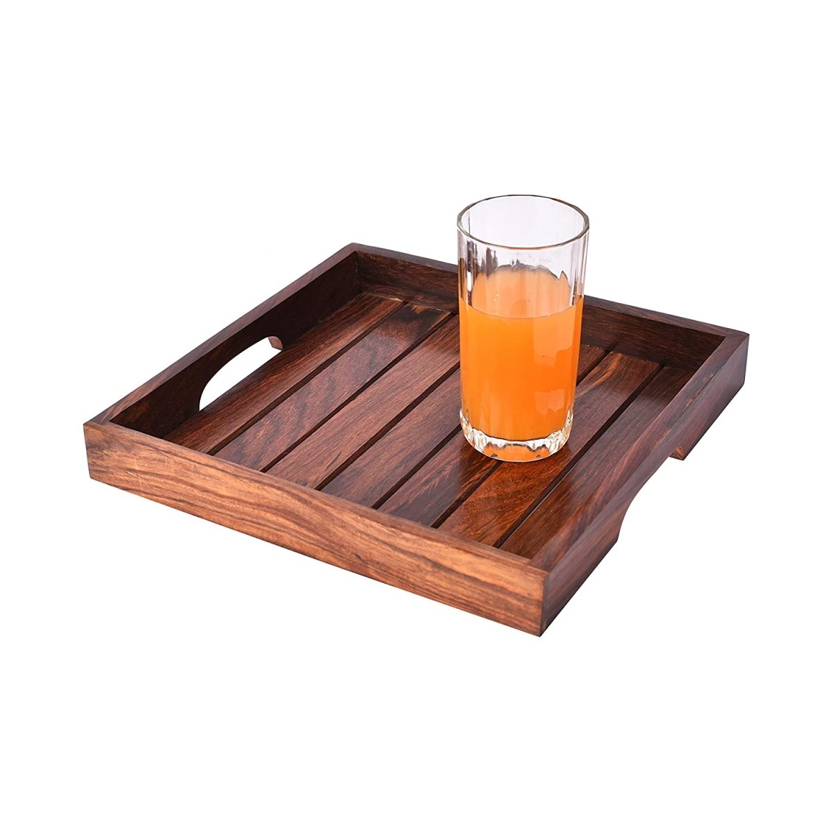 Sheesham Wood handmade serving tray 10 x 11 x 2 inches - Decorlay