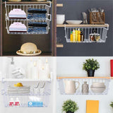 Under Cabinet Hanging Metal Wire Storage Wire Basket Organizer - Decorlay
