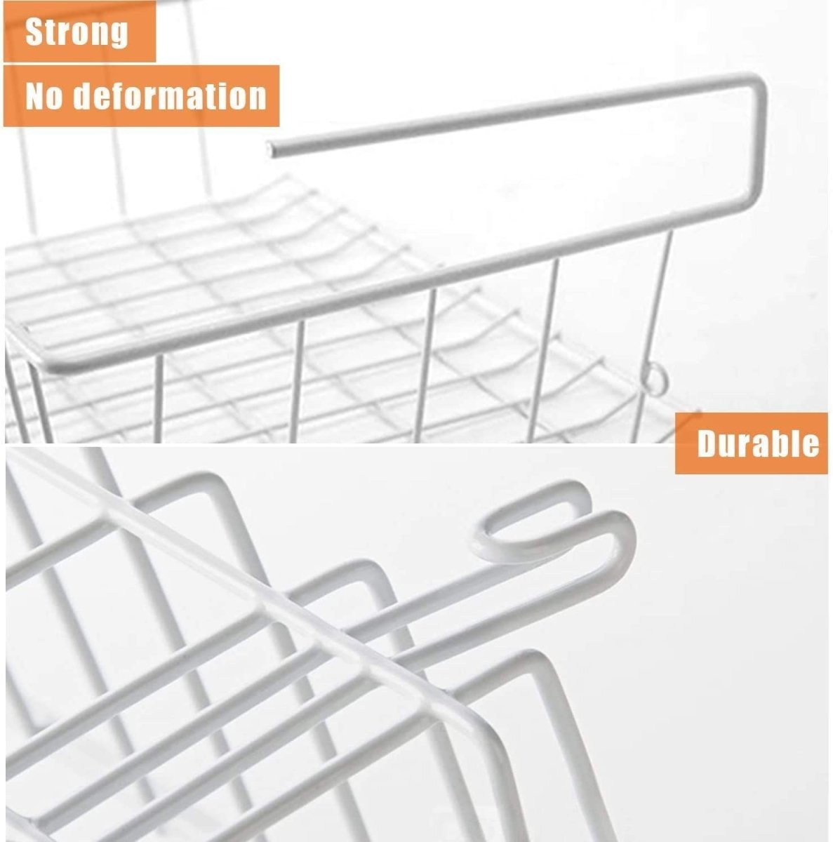Under Cabinet Hanging Metal Wire Storage Wire Basket Organizer - Decorlay