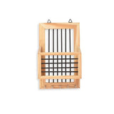 Wall Hanging Wooden Iron Key and Magazine Holder 6x2.5x9 Inches - Decorlay