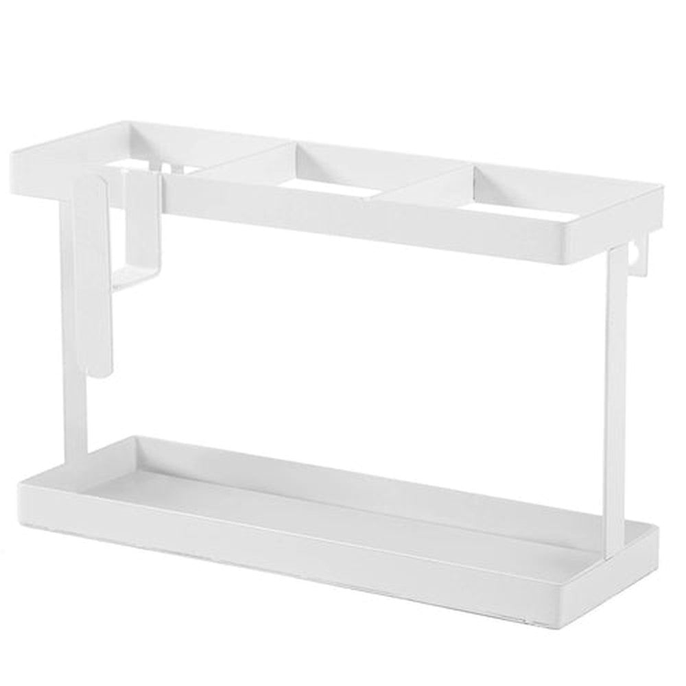 Wall Mounted Bathroom Rack, Hair Accessory Organizer | White 9x3x5.5 Inches - Decorlay