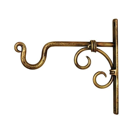 Wall Mounted Golden Iron Lantern Diya Hanger | 22x2x19cm - Decorlay