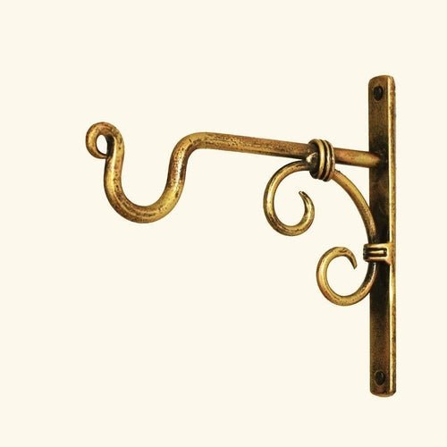 Wall Mounted Golden Iron Lantern Diya Hanger | 22x2x19cm - Decorlay