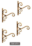 Wall mounted Lantern/Diya & Bird Feeder set of 4 Golden - Decorlay