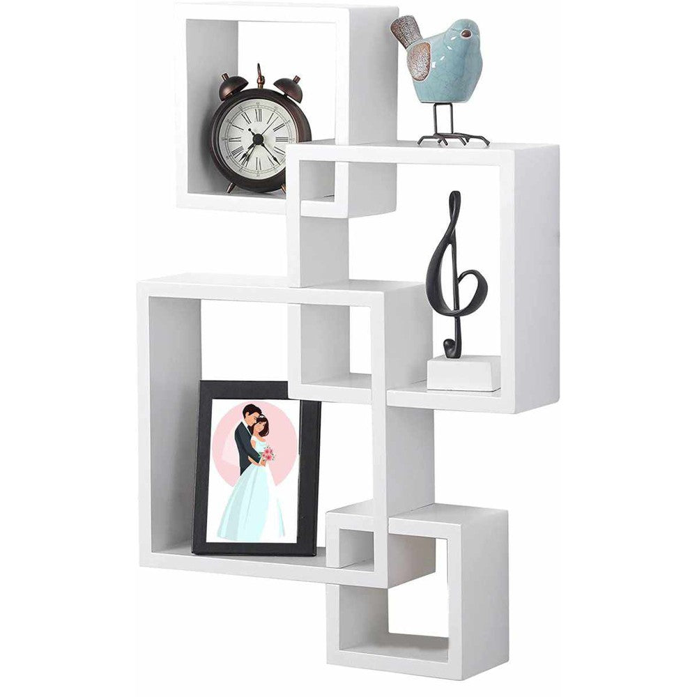 Wall Mounted Shelf, Storage Shelves 28D x 28W x 9H cm - Decorlay