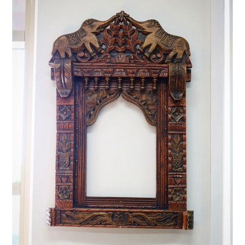 Handmade Rajasthani Wooden Jharokha Pooja Mandir Wall Shelf
