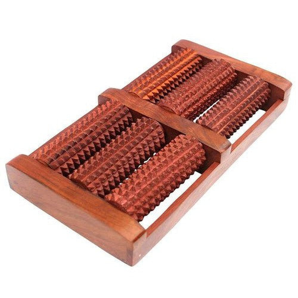 Wood Crafts Wooden 6 Roller Stress Acupressure  30.5 x 15.2 x 10.2 cm