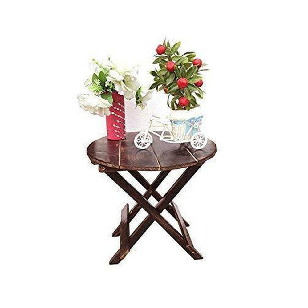 Wooden Folding Round Stool For Office, Kitchen & Home Décor - Decorlay