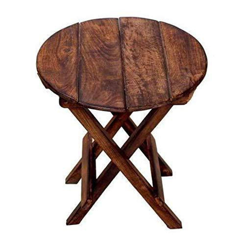 Wooden Folding Round Stool For Office, Kitchen & Home Décor - Decorlay