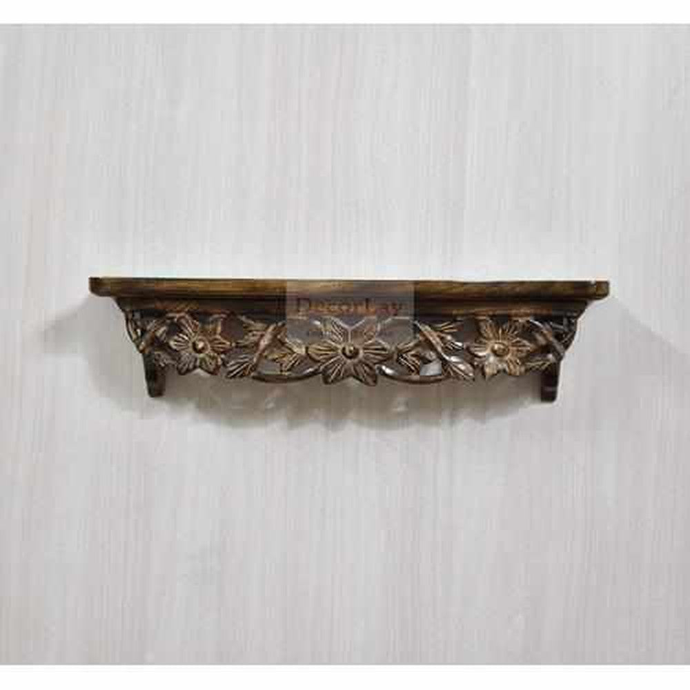 Wooden Handcarved Wall Shelves Rack for Wall Decor and Living Room - Decorlay