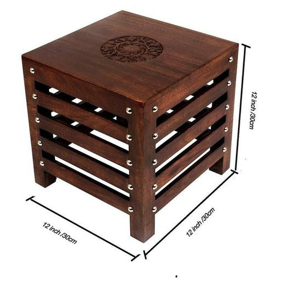 Wooden Handmade small table/stool 30 x 30 x 30 cm - Decorlay