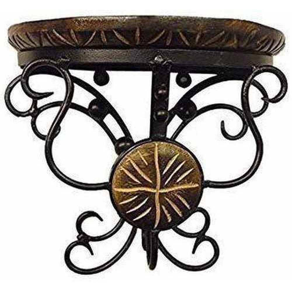 Wooden Handmade Unique Iron Wall Bracket/Wall Shelf 9 x 10 x 5 Inches - Decorlay